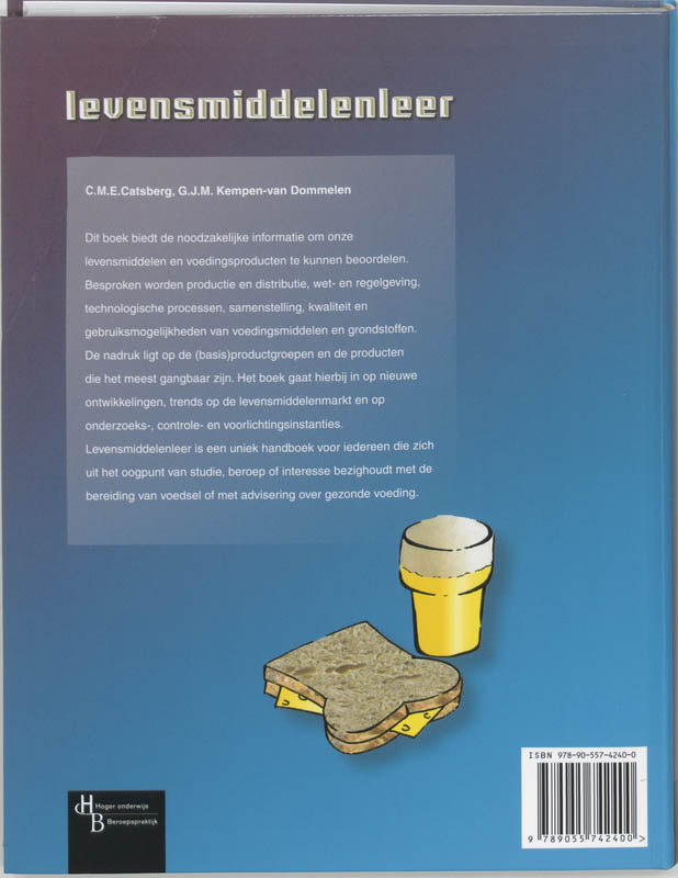 Achterkant van Levensmiddelenleer