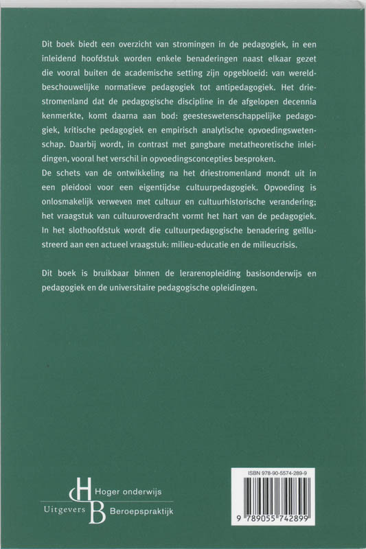 Achterkant van Stromingen in de pedagogiek