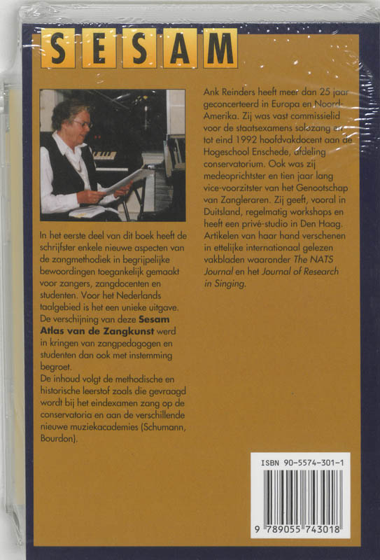 Achterkant van Sesam atlas van de zangkunst