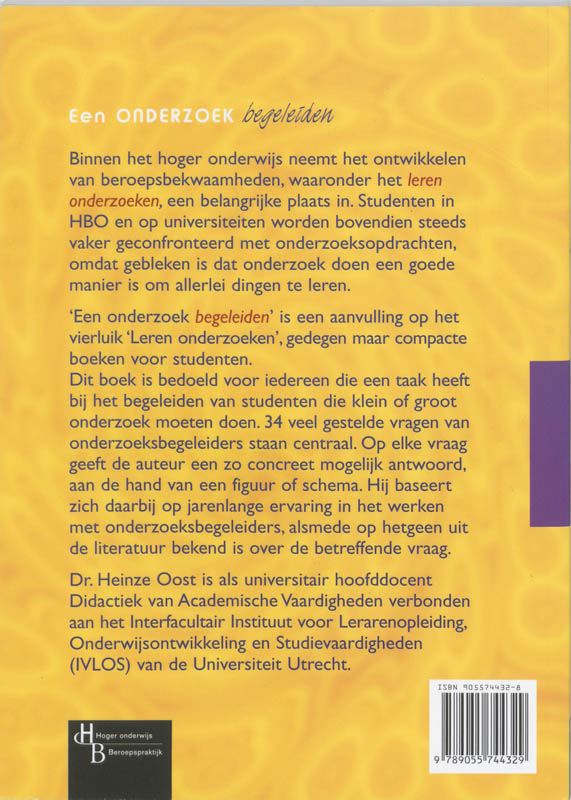 Achterkant van Een onderzoek begeleiden