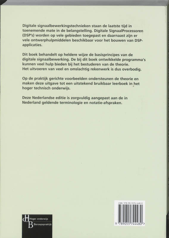 Achterkant van Inleiding Digitale Signaalbewerking met Maple en Matlab
