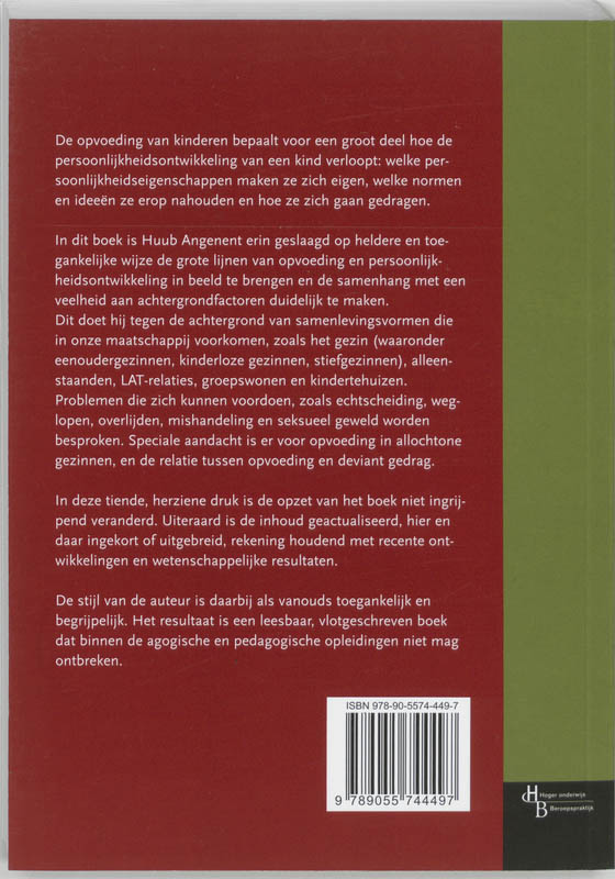Achterkant van Opvoeding en persoonlijkheidsontwikkeling