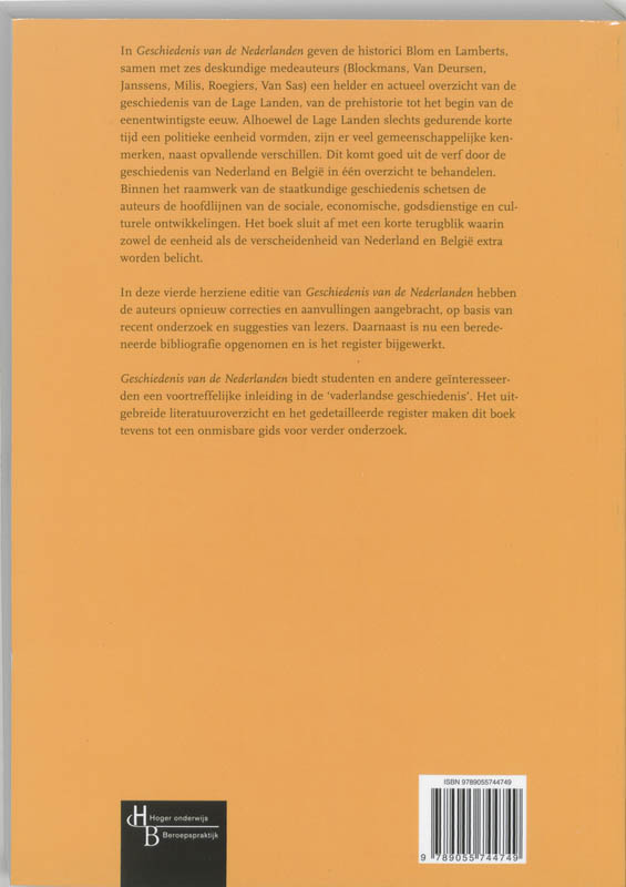 Achterkant van Geschiedenis van de Nederlanden