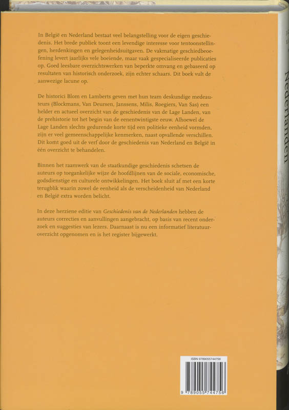 Achterkant van Geschiedenis van de Nederlanden