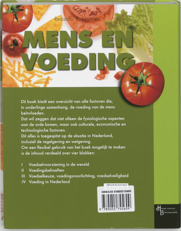Achterkant van Mens en voeding