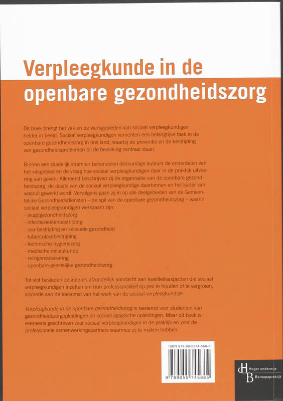 Achterkant van Verpleegkunde in de openbare gezondheidszorg