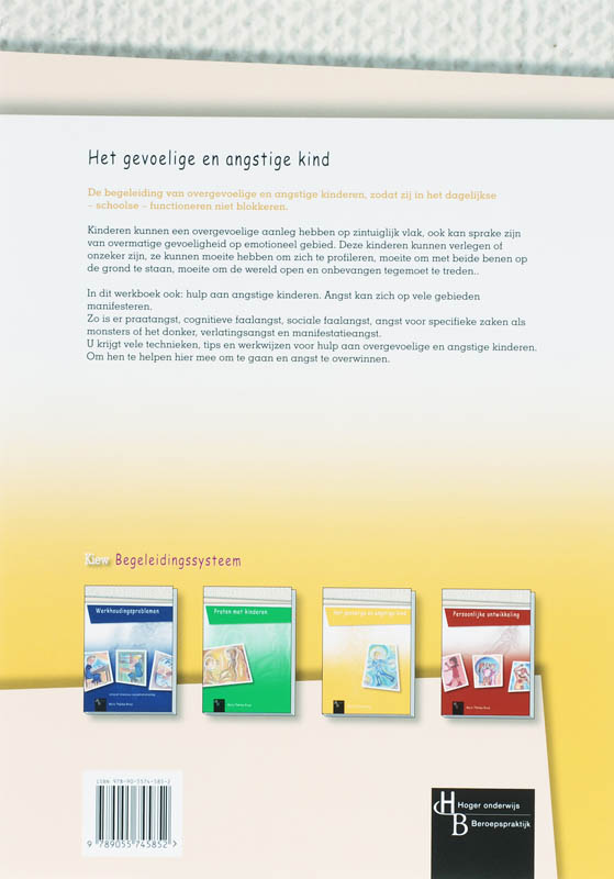 Achterkant van Het gevoelige en angstige kind