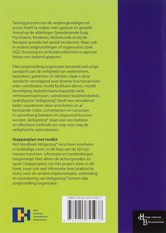 Achterkant van Handboek veiligezorg