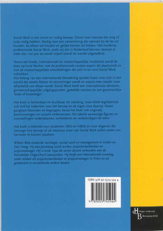 Achterkant van Inleiding Social Work
