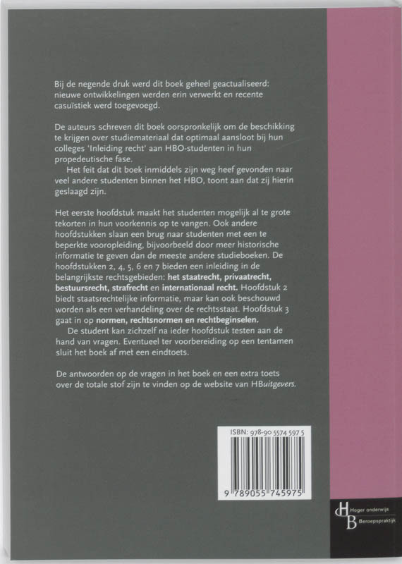 Achterkant van Tekstboek