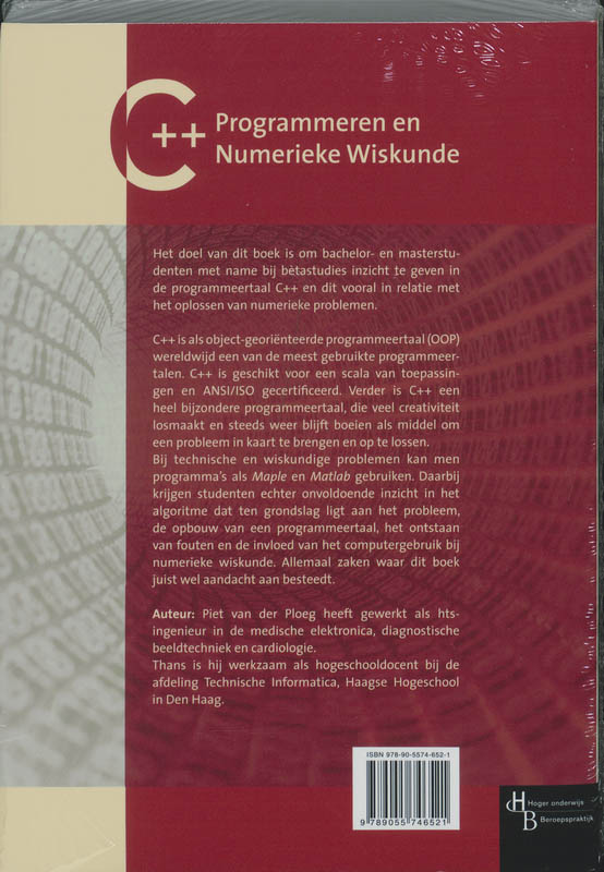 Achterkant van C++ programmeren en numerieke wiskunde