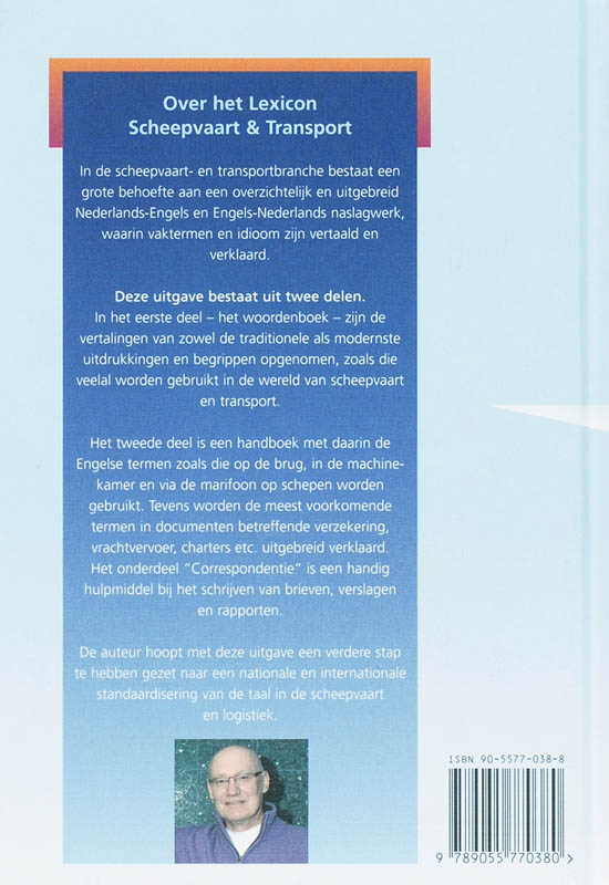 Achterkant van Ned-Eng ; Eng-Ned