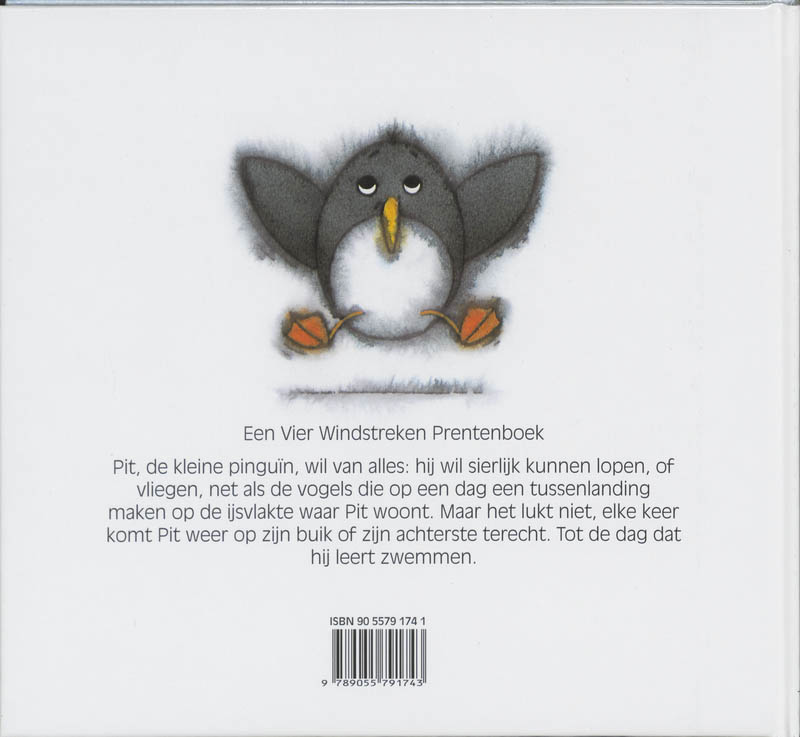 Achterkant van Pit, de kleine pinguin