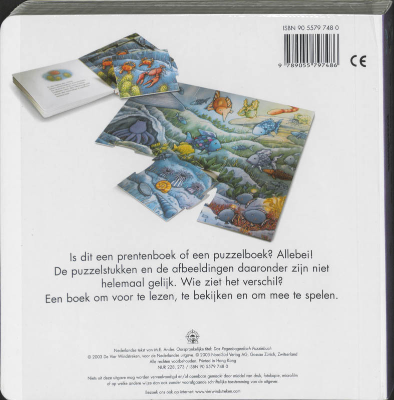 Achterkant van Puzzelboek de mooiste vis van de zee