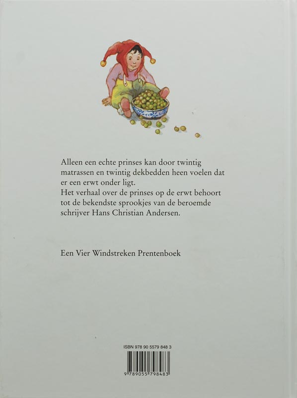 Achterkant van De prinses op de erwt