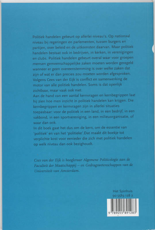 Achterkant van De kern van de politiek