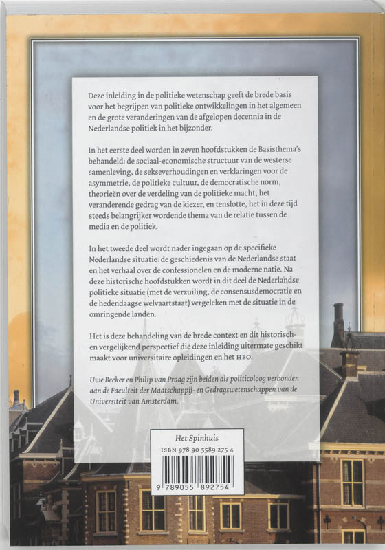 Achterkant van Politicologie