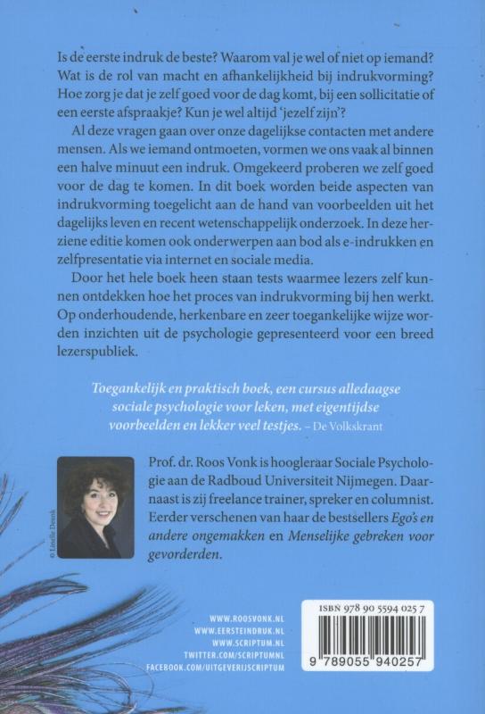 Achterkant van De eerste indruk