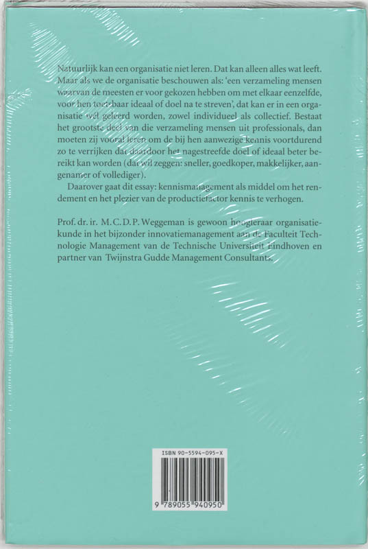 Achterkant van Organiseren met kennis