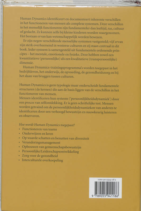 Achterkant van Human dynamics