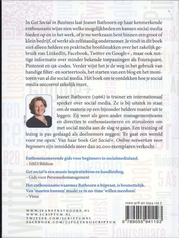 Achterkant van Get social in business