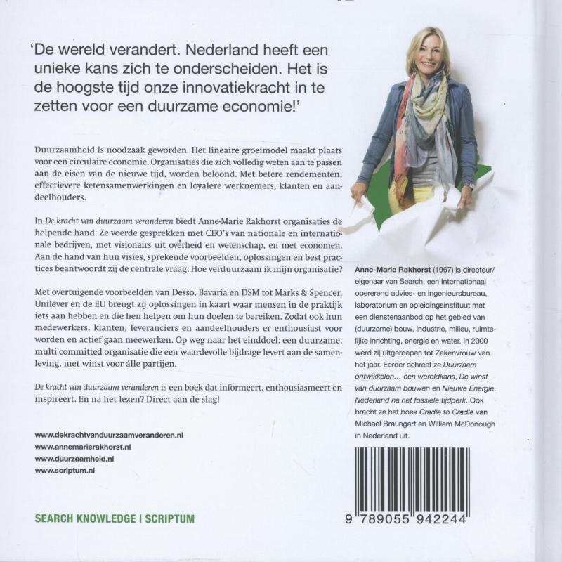Achterkant van De kracht van duurzaam veranderen