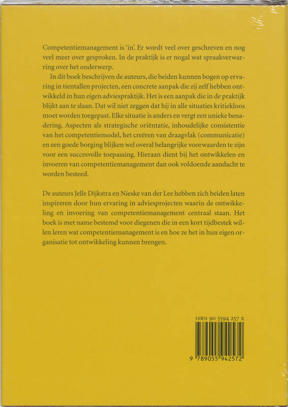 Achterkant van Competentiemanagement in de praktijk