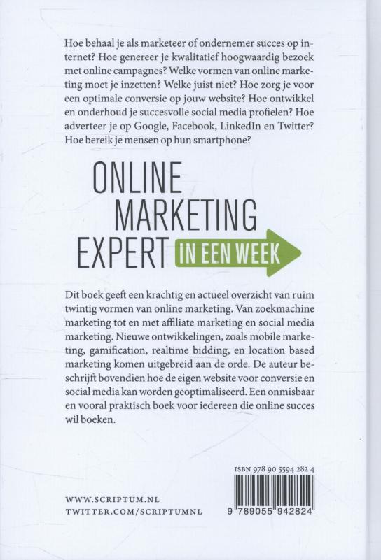 Achterkant van Online marketing expert
