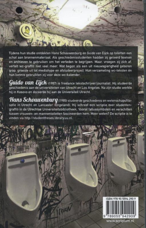 Achterkant van wc-kalender 2014