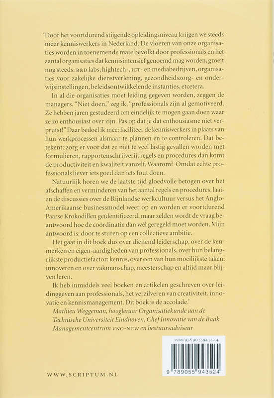 Achterkant van Leidinggeven aan professionals? Niet doen!