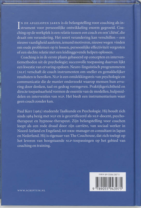 Achterkant van Coaching met NLP