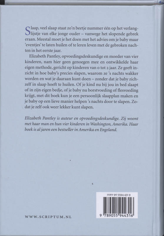 Achterkant van Lekker slapen zonder huilen