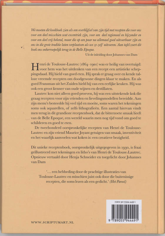 Achterkant van De kunst van het koken
