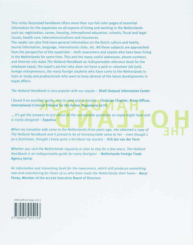 Achterkant van Holland Handbook 2007-2008