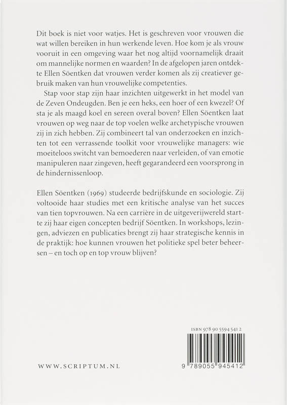 Achterkant van De zeven ondeugden van de vrouwelijke manager