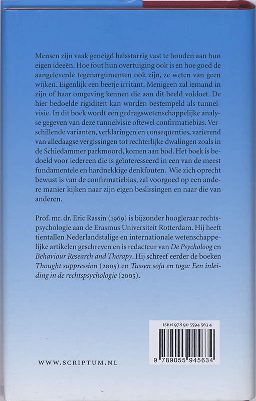 Achterkant van Waarom ik altijd gelijk heb