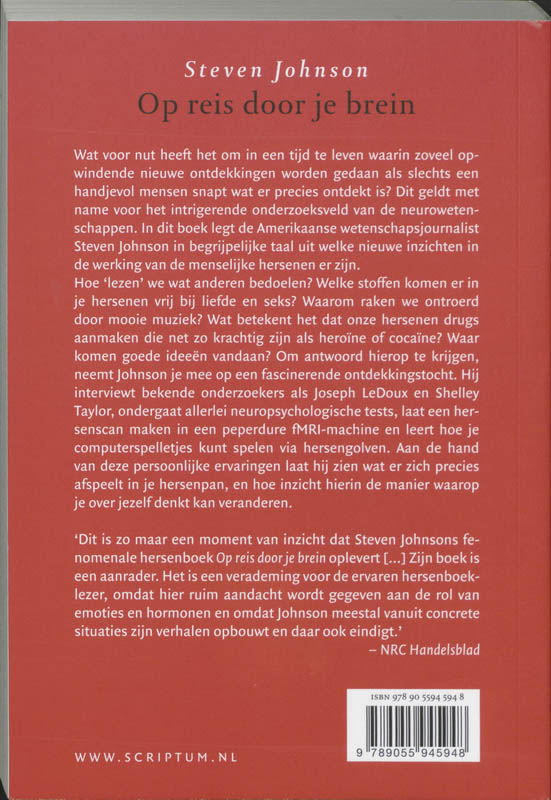 Achterkant van Op reis door je brein
