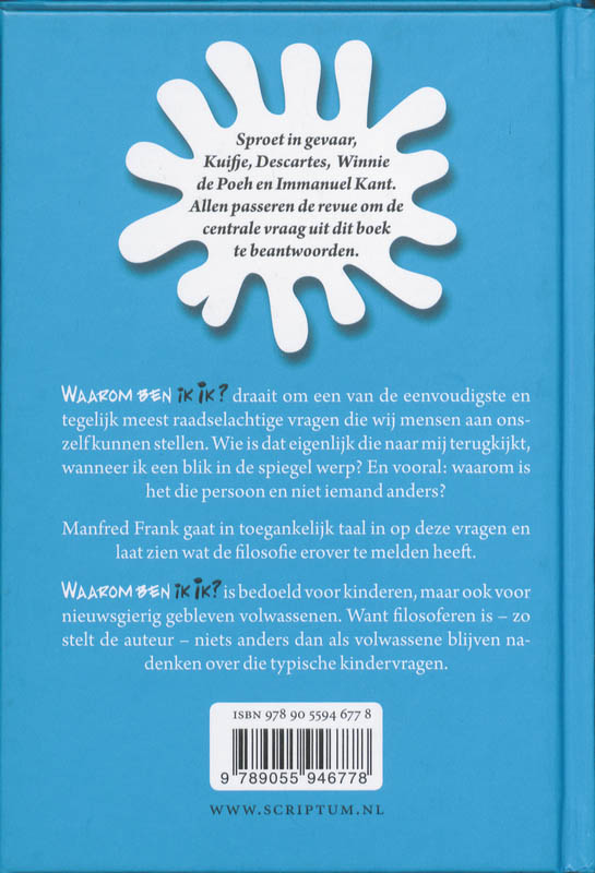 Achterkant van Waarom ben ik IK?