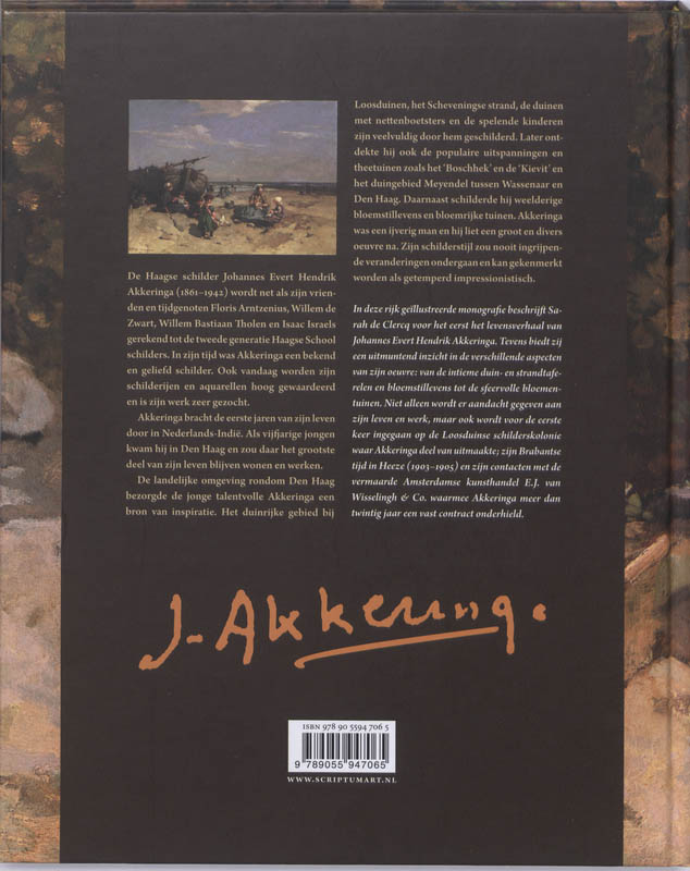 Achterkant van Johannes Evert Hendrik Akkeringa