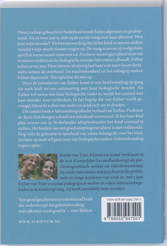 Achterkant van Ik ben haar kind