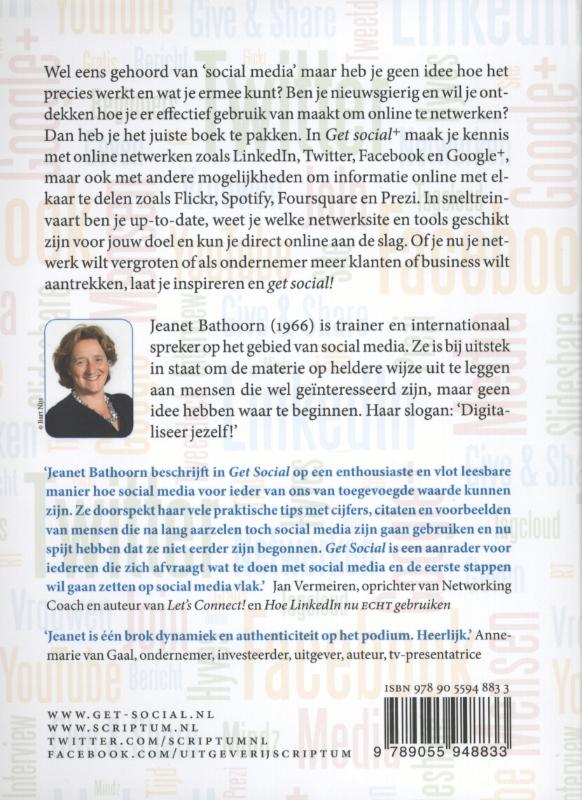 Achterkant van Get social +