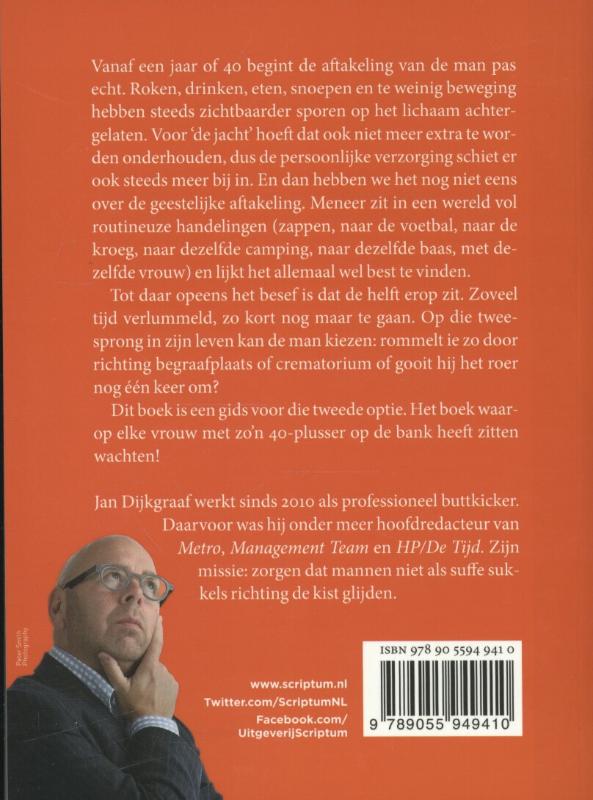 Achterkant van Wake-up call voor mannen