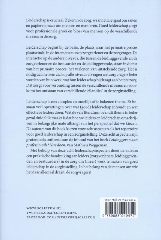 Achterkant van Zorg vraagt leiderschap