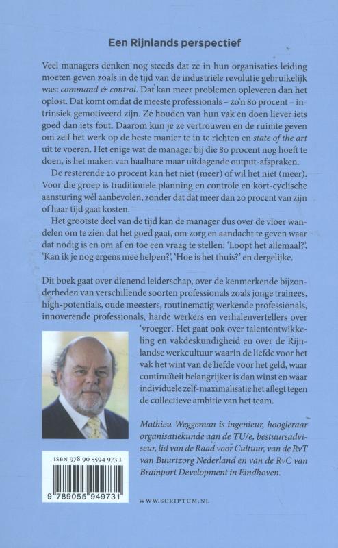 Achterkant van Essenties van leidinggeven aan professionals