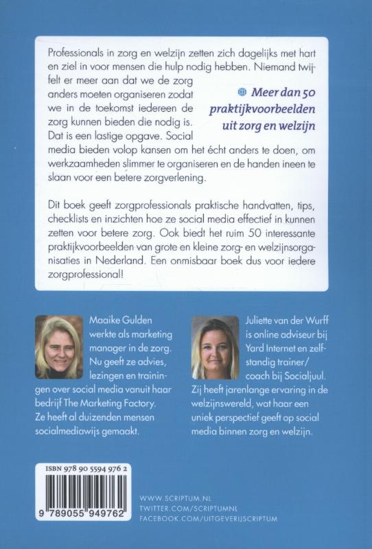 Achterkant van Social media in zorg en welzijn