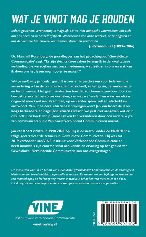 Achterkant van Wat je vindt mag je houden