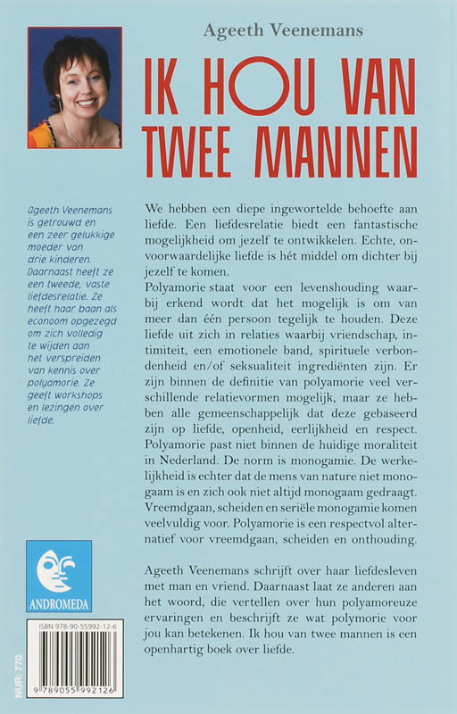 Achterkant van Ik hou van twee mannen