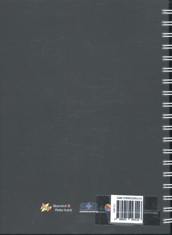 Achterkant van 3XL planner