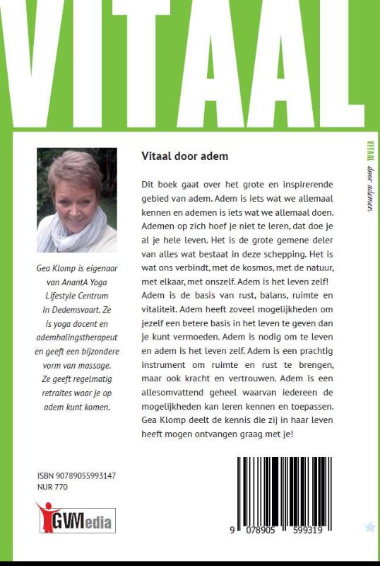 Achterkant van Vitaal door Adem
