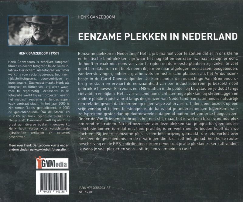 Achterkant van Eenzame plekken in Nederland